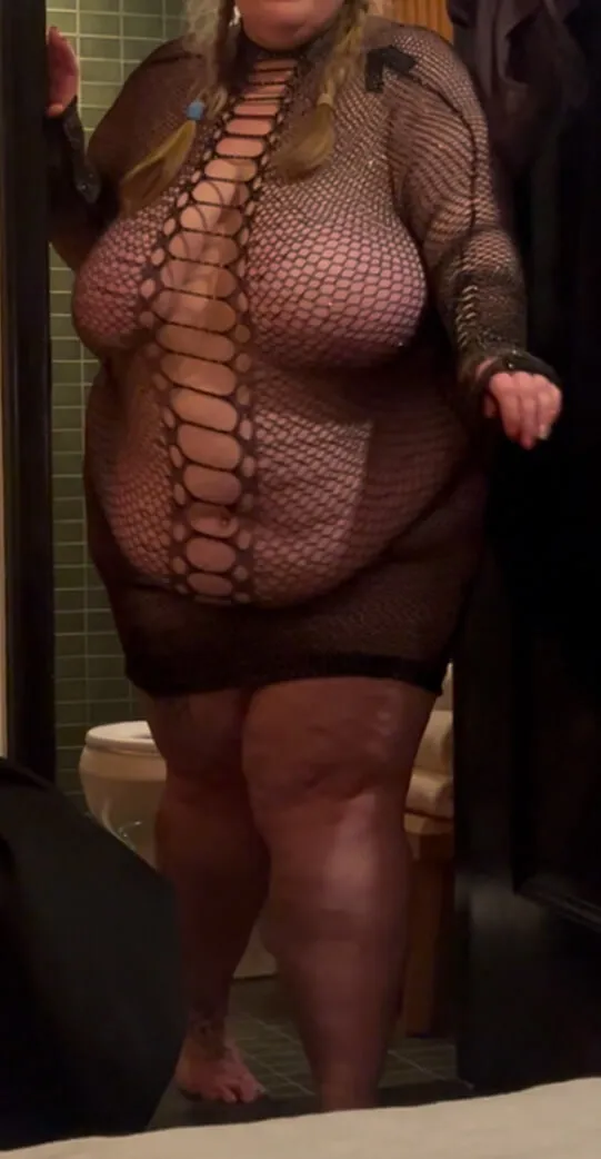 My BBW wife in her slut dress