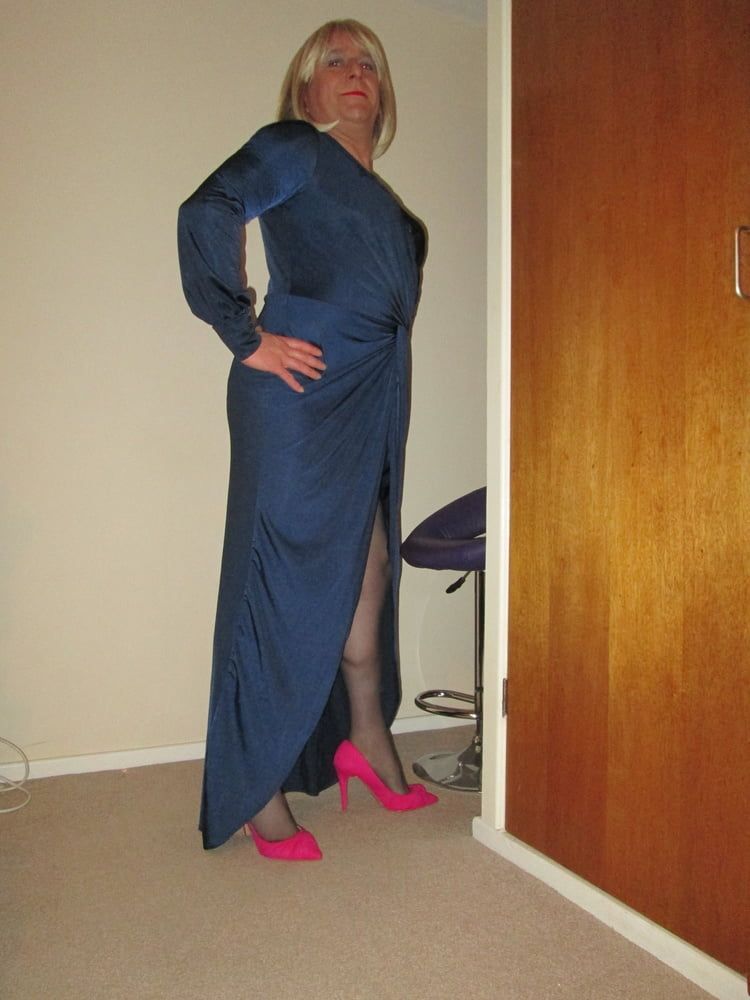 SISSY SATIN DRESS AND PINK HEELS #18