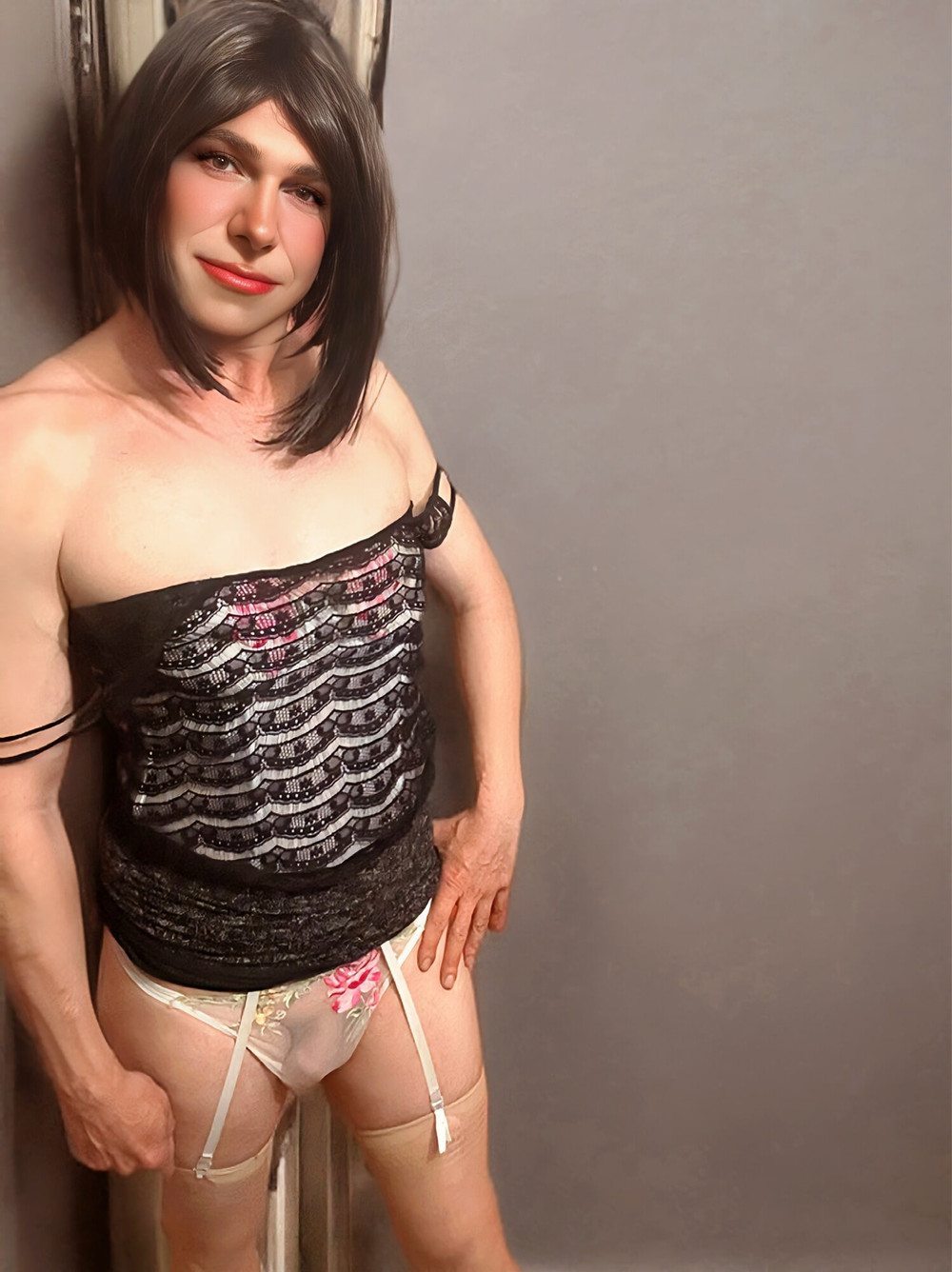 Femine illsions:A Crossdressers Closet #6