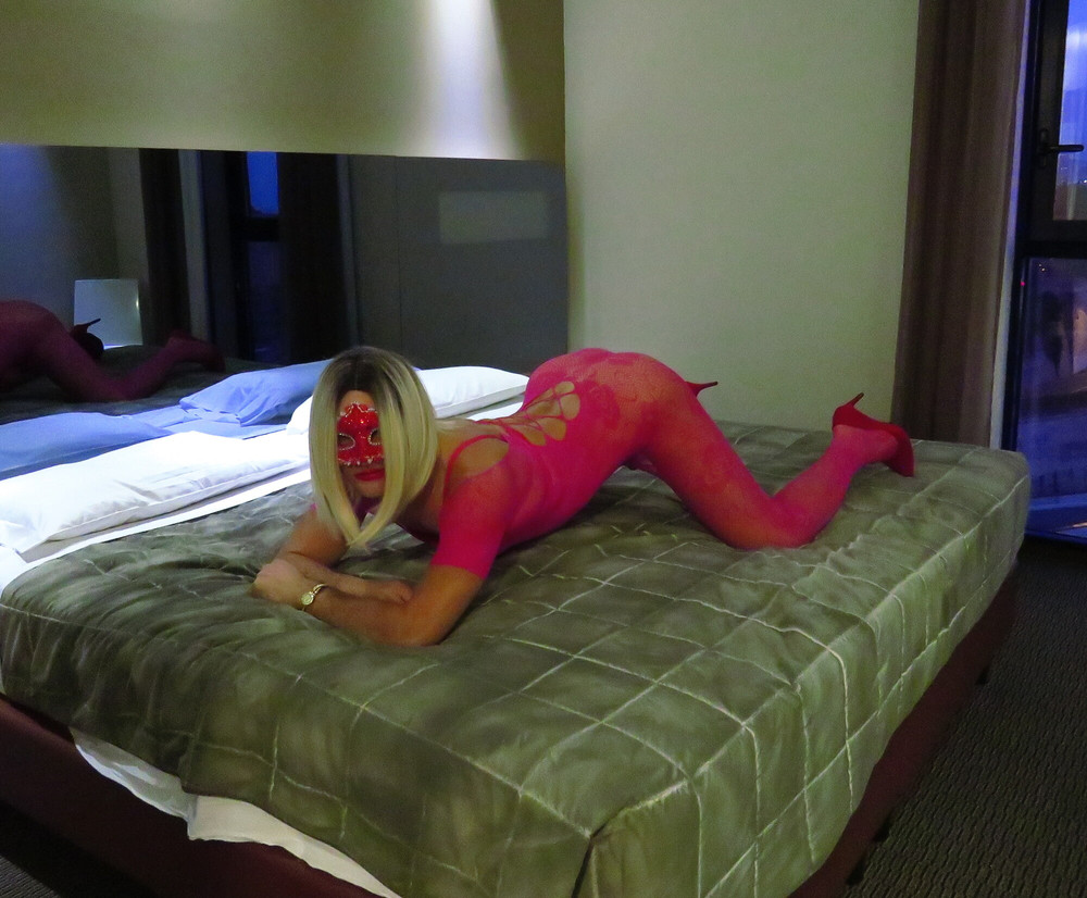 Kinky Bondage Girl in Sexy Lingerie Alone in Hotel Room. #9