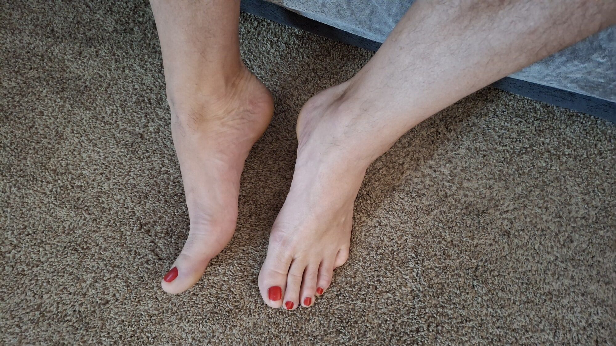 My toes painted red #17