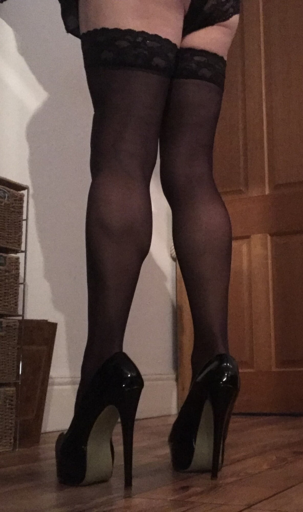 babe in lace top stockings #11