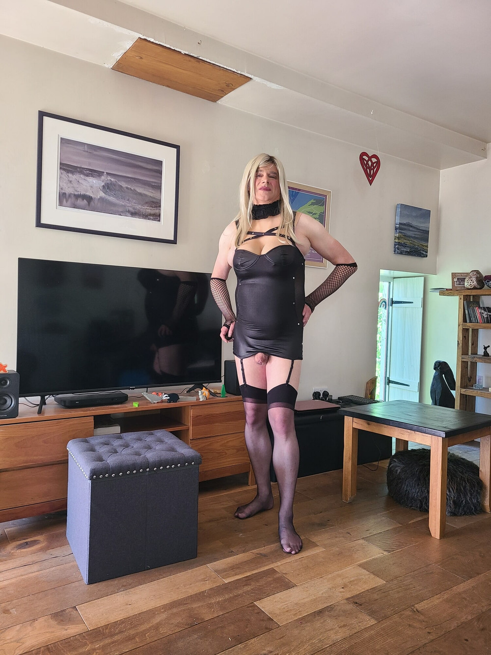 sissy in black lingerie #24