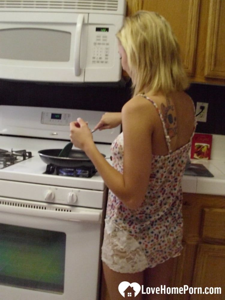 My wife really enjoys cooking while naked #19