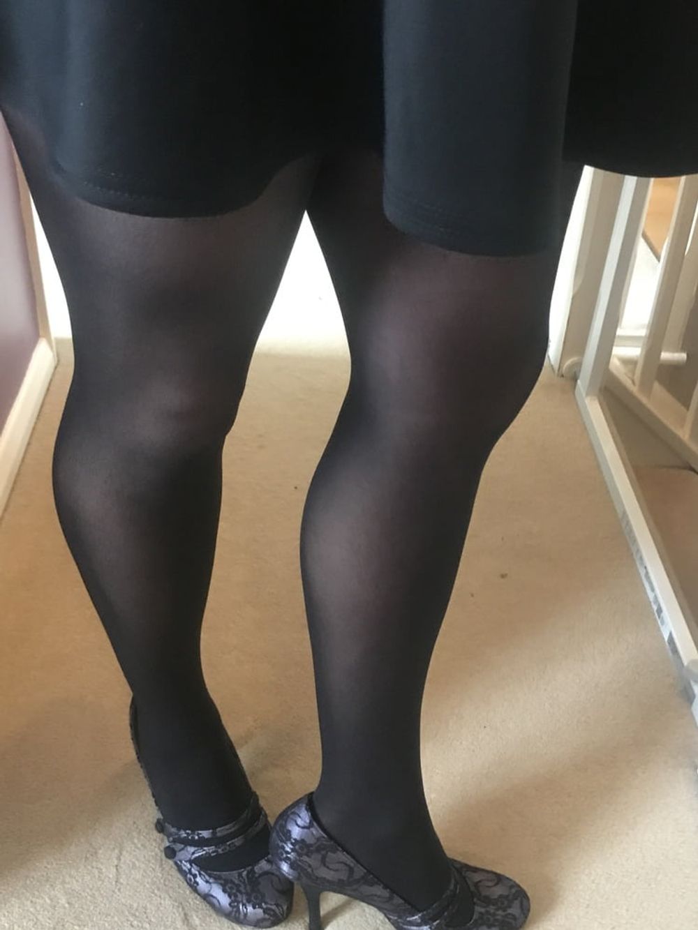 Black hold up stockings #23