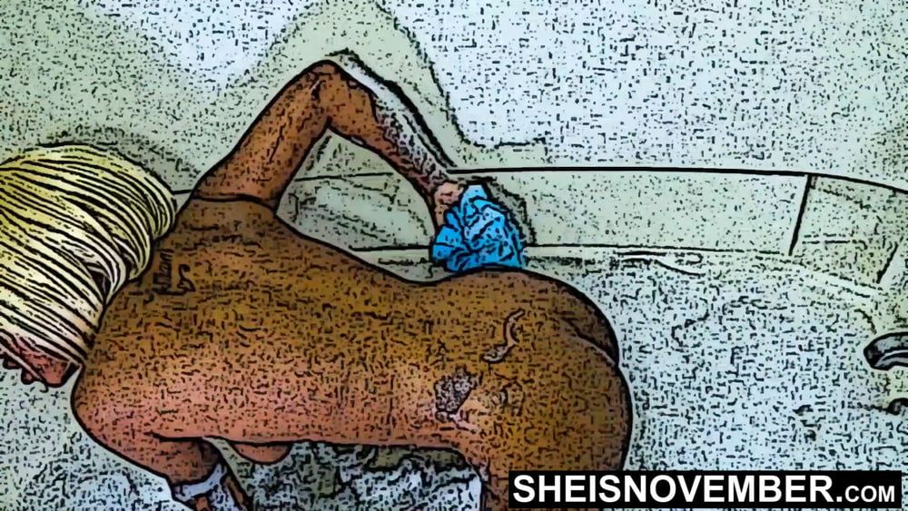 Real Life Hentai Cartoon Anime Shy Ebony Ass & Tits In Tub #12