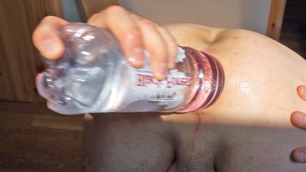 Big bottle fucking my asshole presenting huge anal gape pt.1 #5