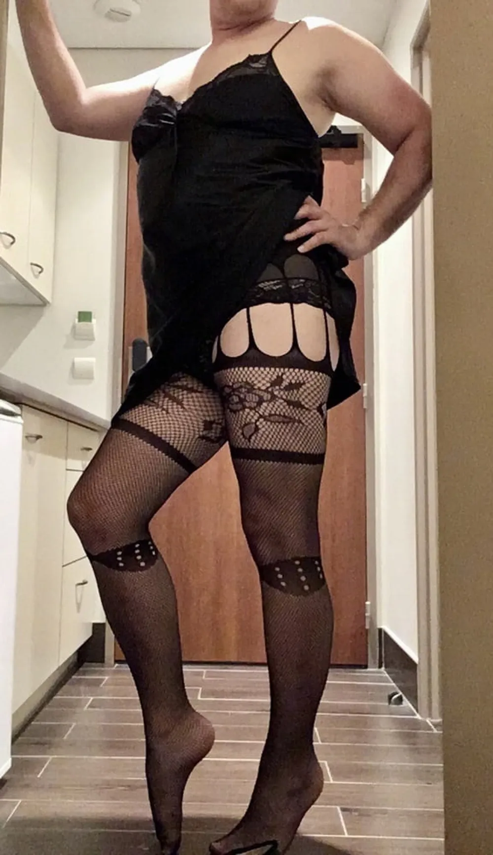 Fishnet suspender tights #30