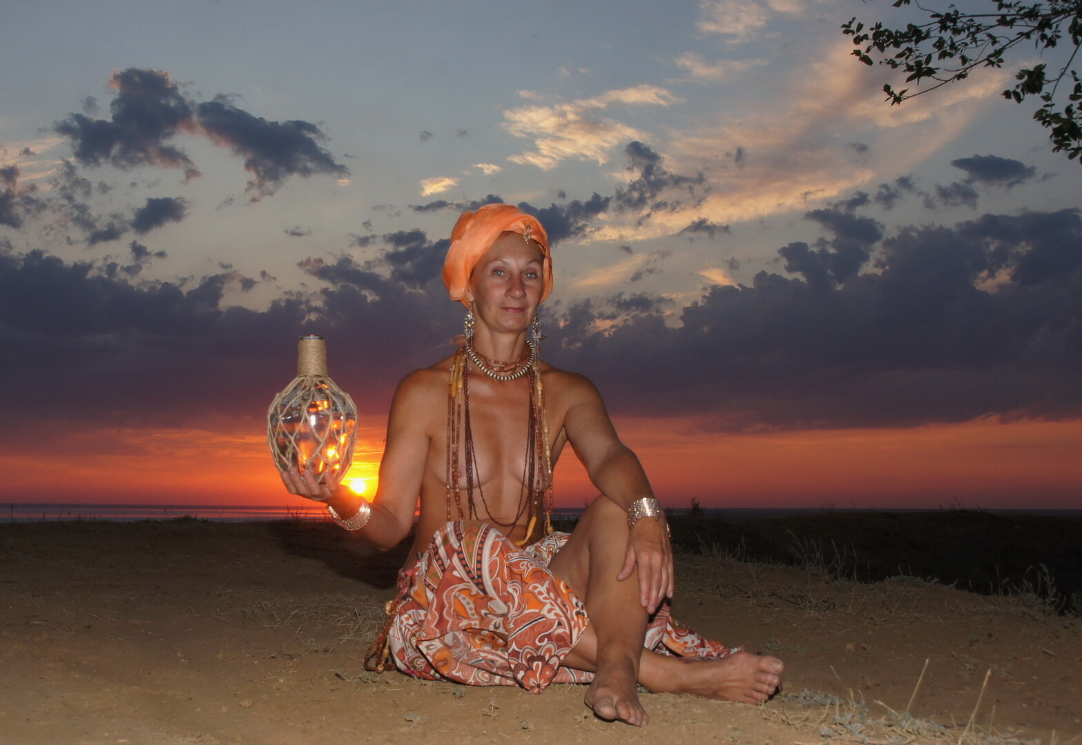 With a jug in the sunsetting sun #35