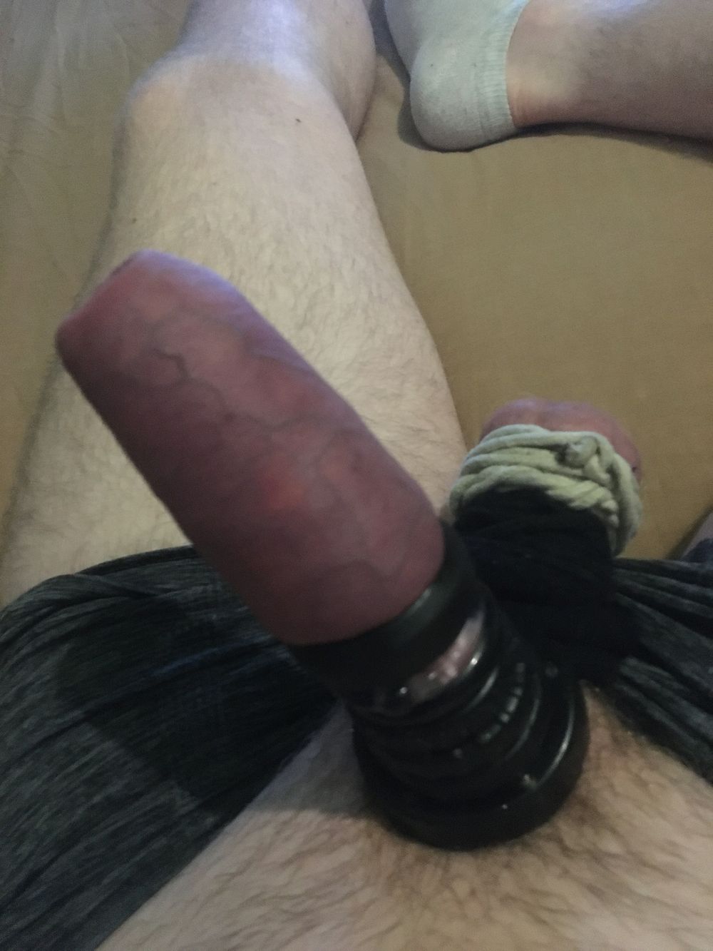 Balls Bound And Cock With Cockrings #8