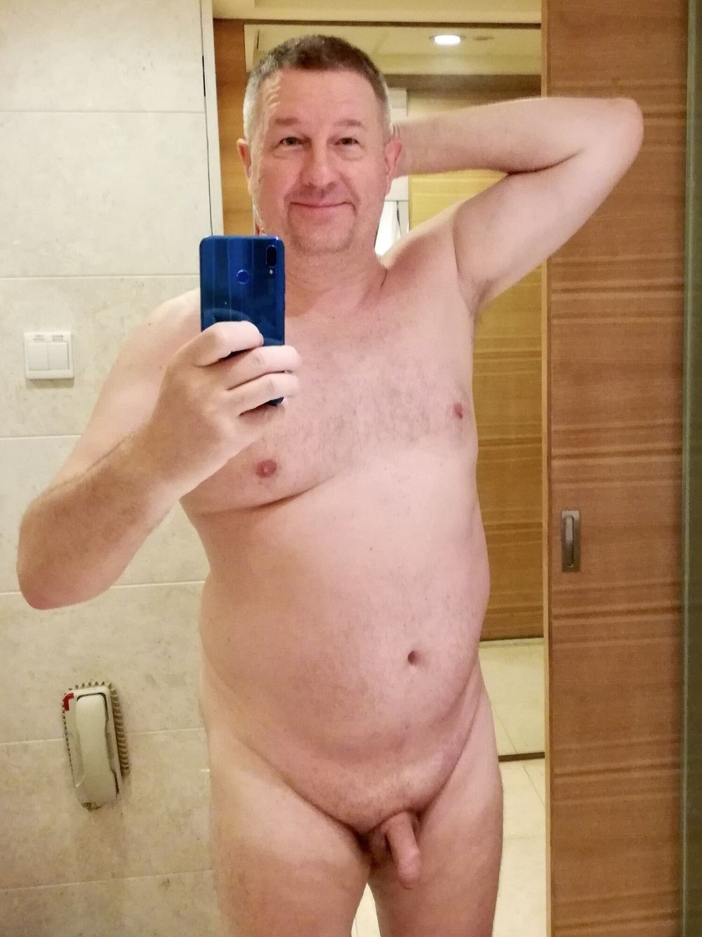 Cool daddy naked in the mirror #4