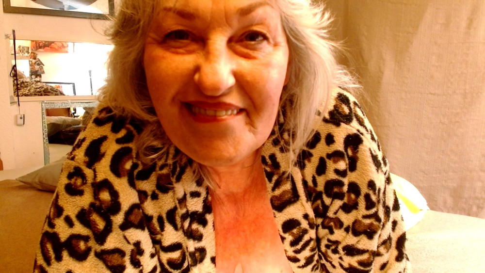 Thick and curvy DawnSkye1962 In a leopard print robe #10