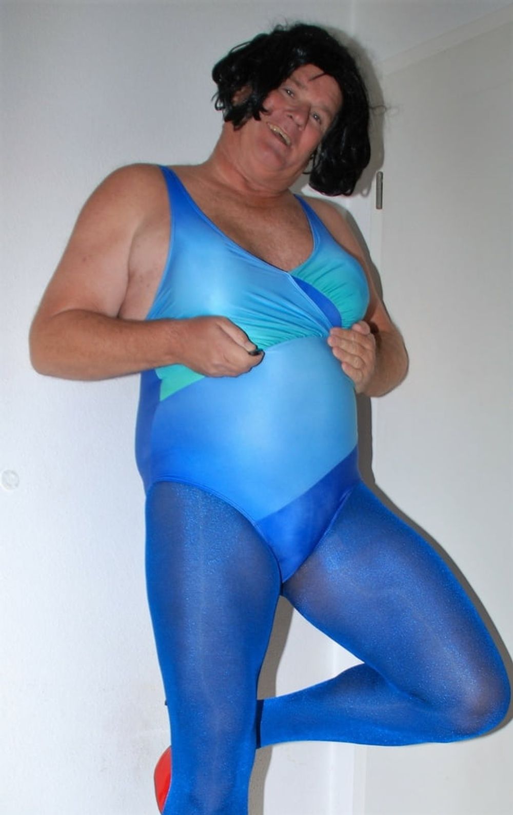 Swimuite blue with Tights blue #5