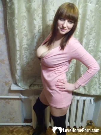 beautiful teacher in stockings whips out her tits         