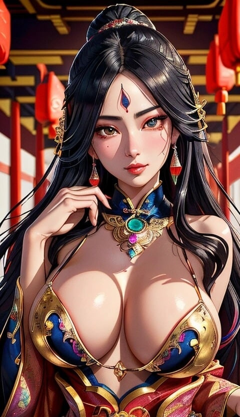 cute Chinese girl in temple (Ai model) #17
