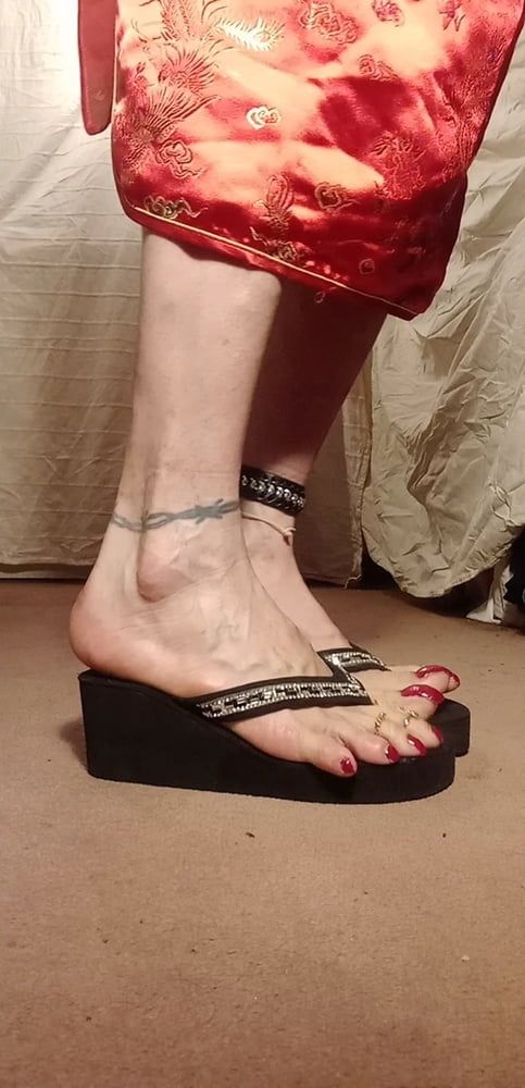 asian ts sexy feet in sandals, mules, high hells .  #26