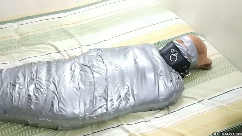 Sexy Girl Trapped In Ultra Tight Layered Mummification #17
