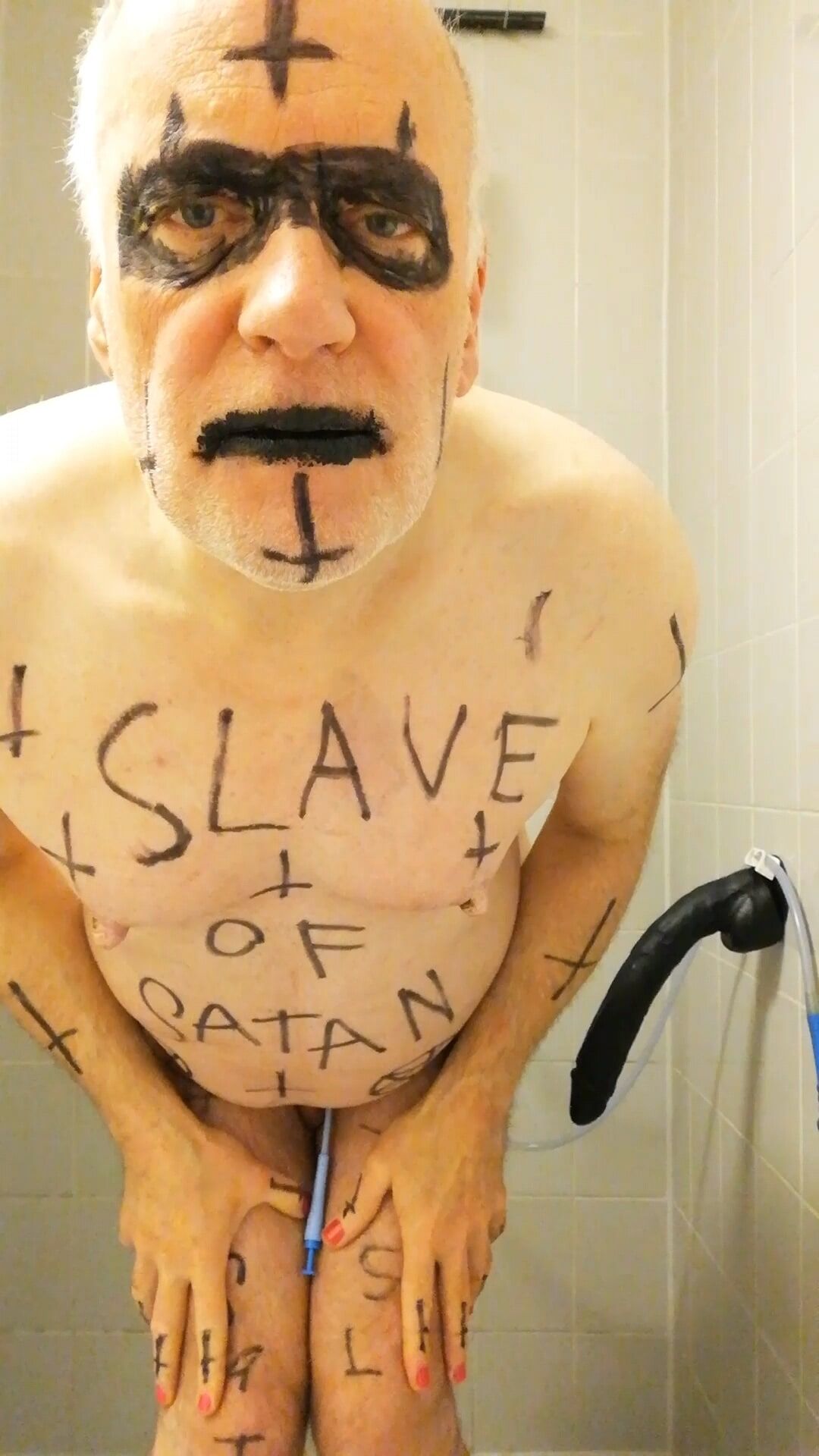 Satan slave takes a delicious urine enema #4