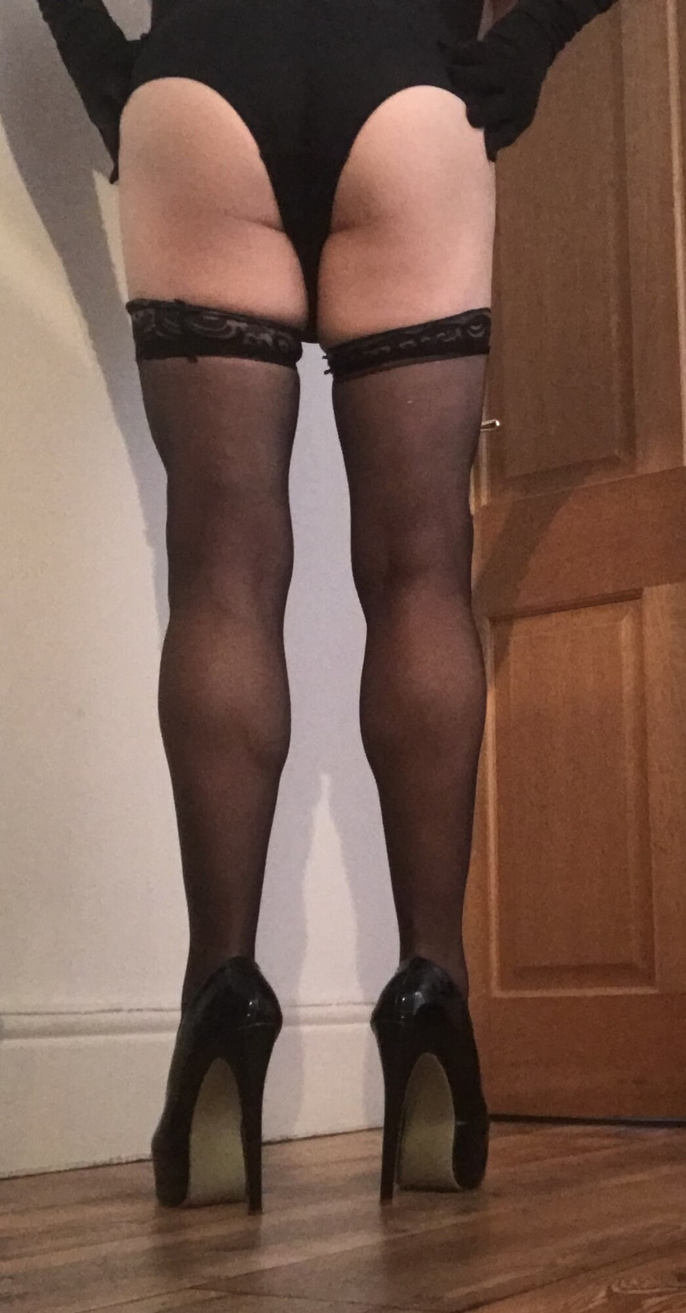hot babe in ff black stockings (2) #4