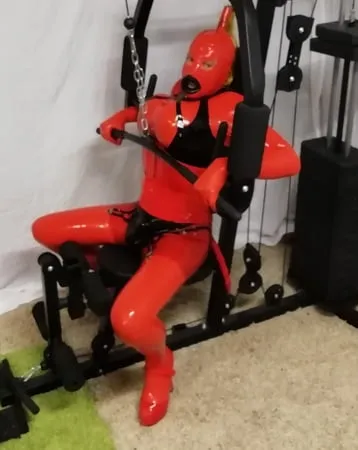 alison in rubber         