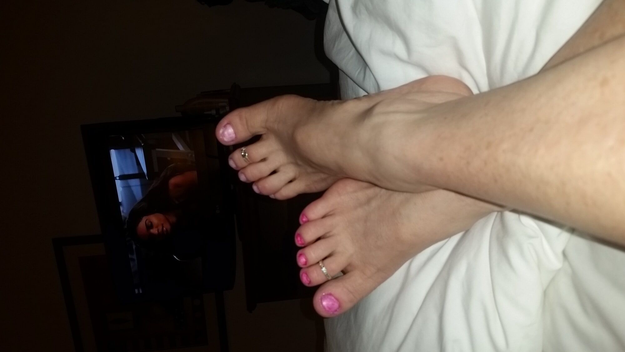 Taking feet pictures at a hotel #7