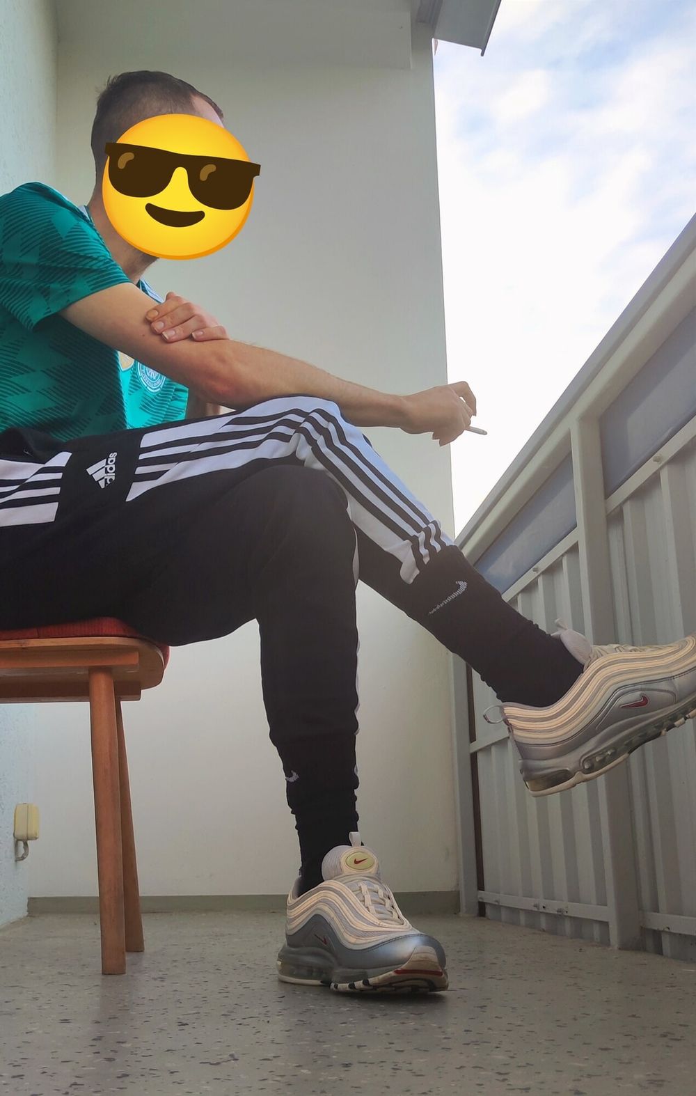 (GER) SubBoy in black Nike CrewSocks &amp; white AirMax97 &amp; Jock #51