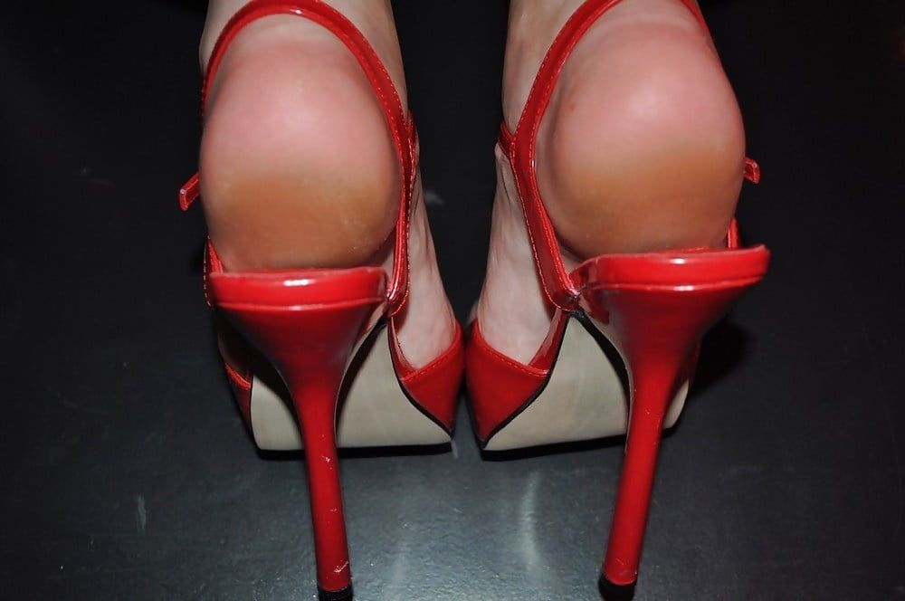 her heels and soles of feet #15