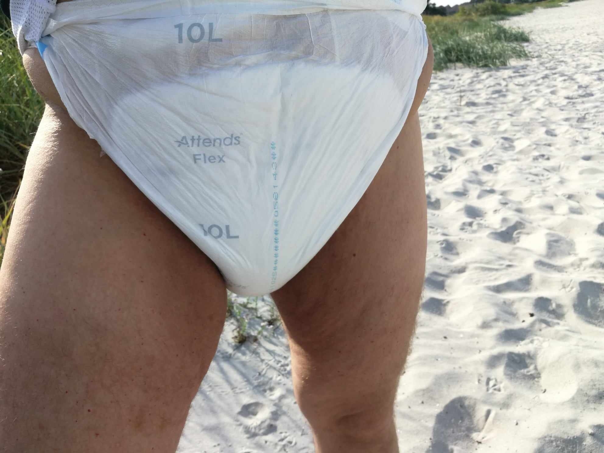 Diaper on public beach #9