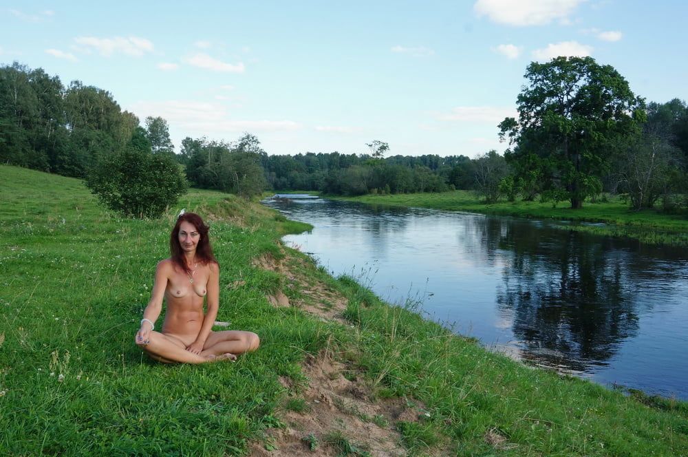 Nude on the beach Derzha-river #25