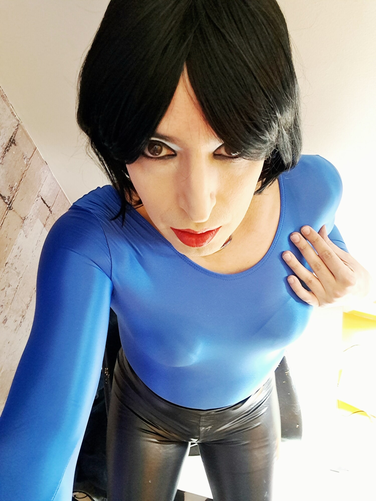 Blue body and black leggins #26