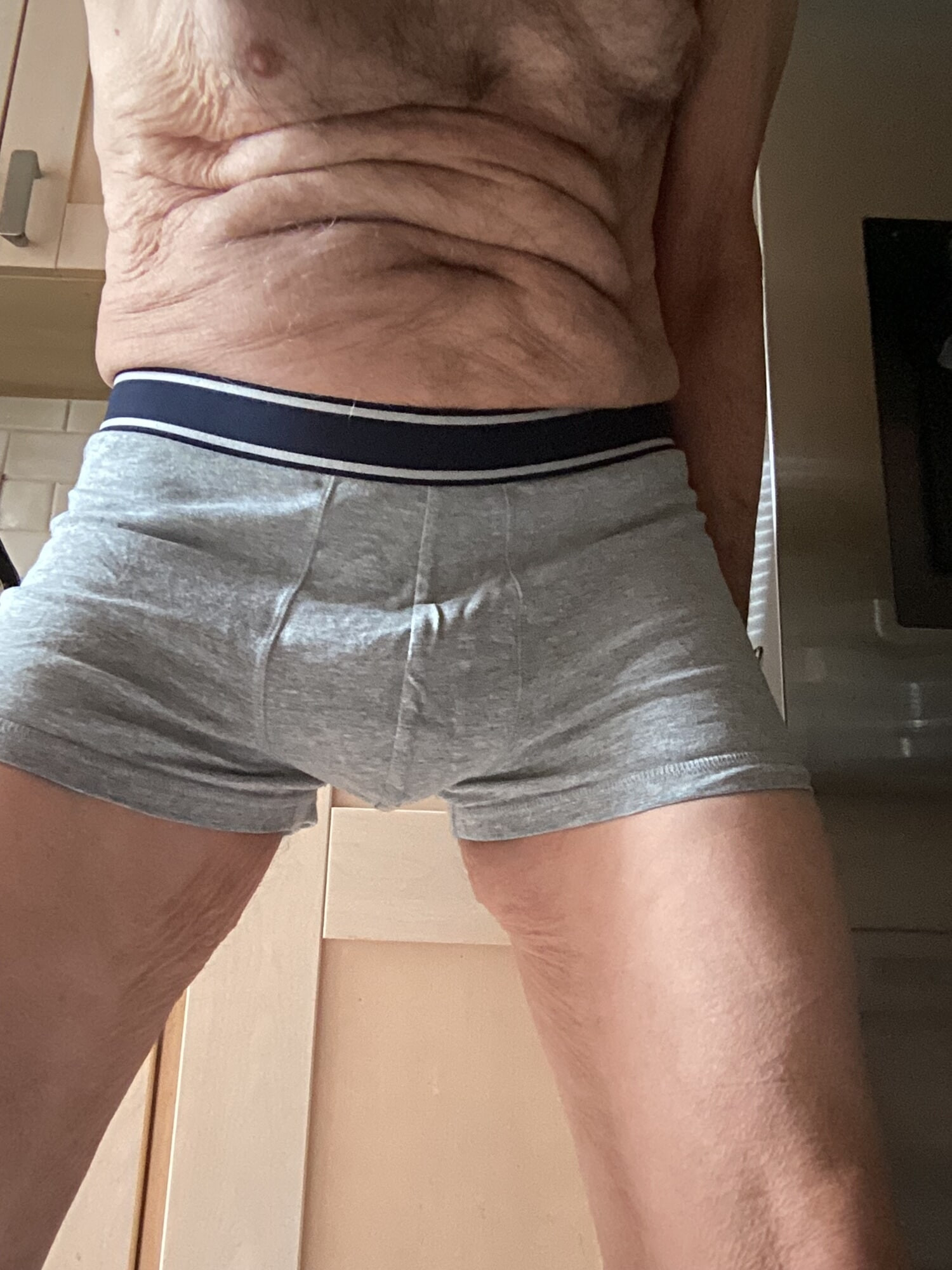 Gray trunk briefs