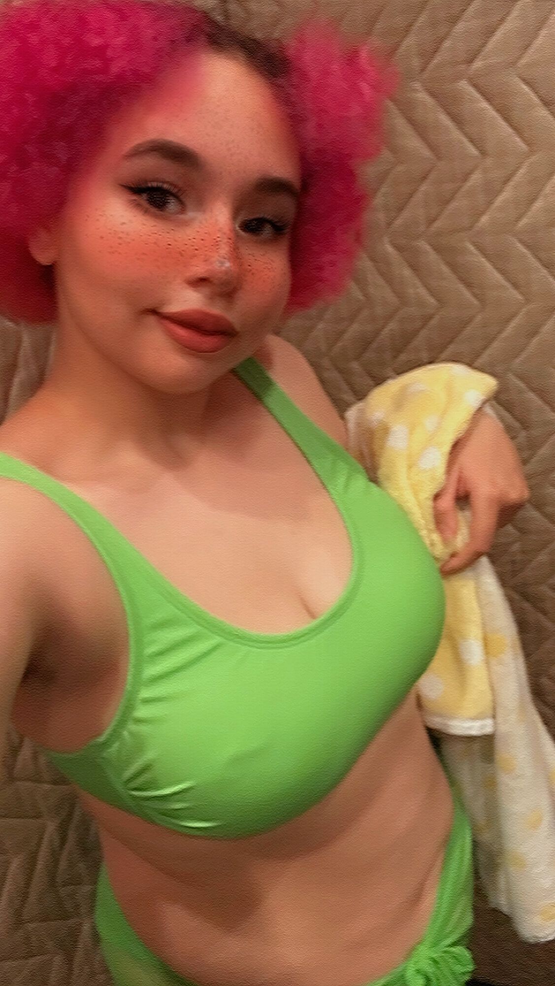 Cute chubby pink hair slut  #31