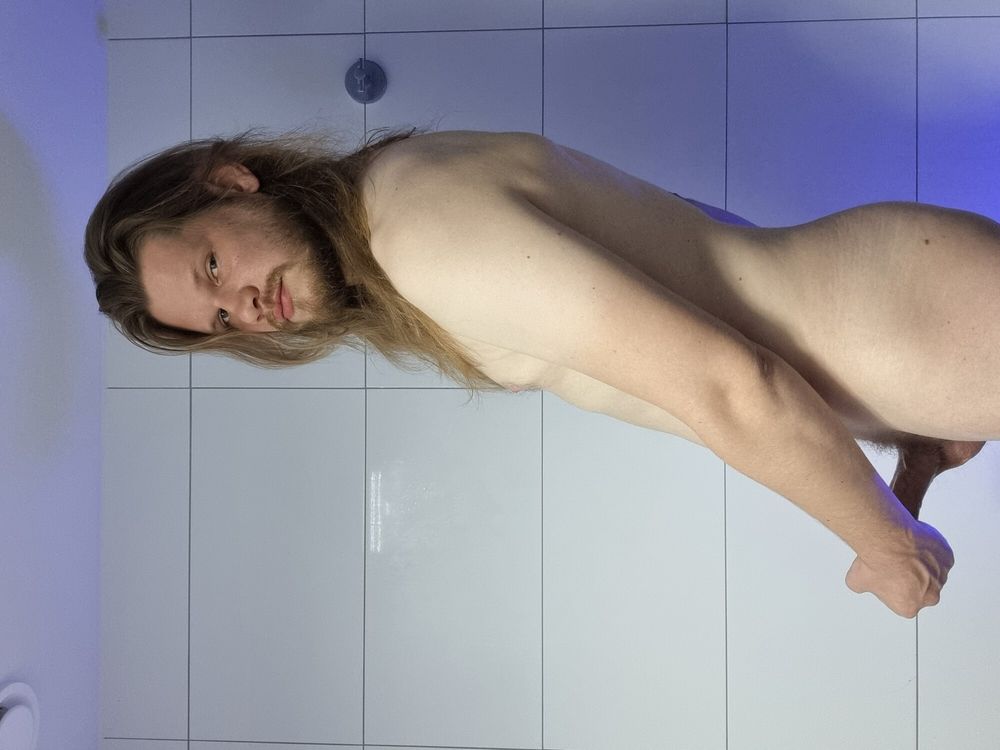 Long haired alternative guy Dutch Duncan showing big cock #12