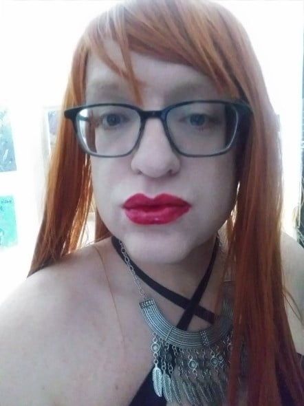 Redhead shemale trans masturbation cum cock  #13