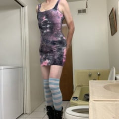 Pink mini dress
