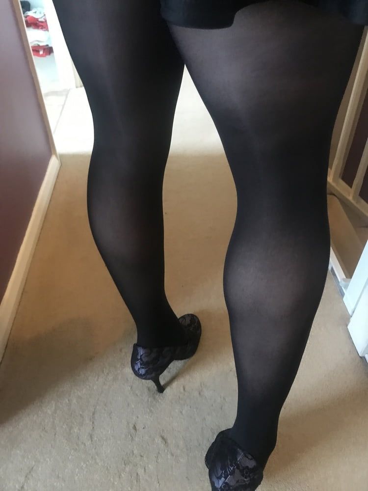 Black hold up stockings #11