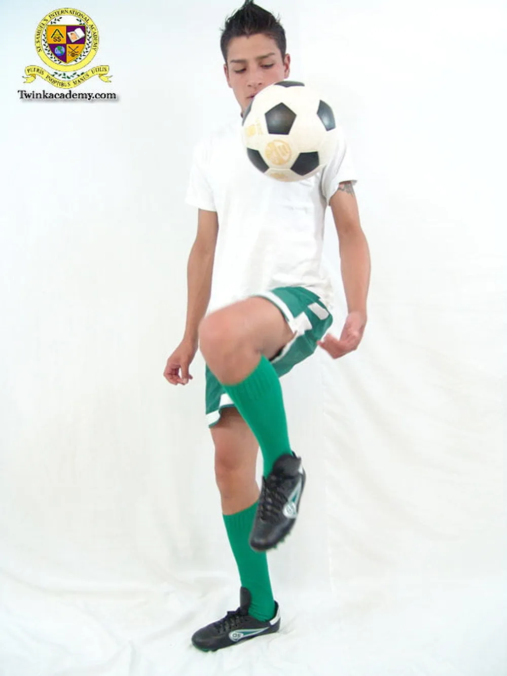 Latino teen Ferdynan poses after soccer practice #9