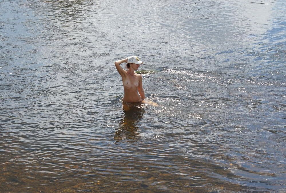 Nude in river's water #8