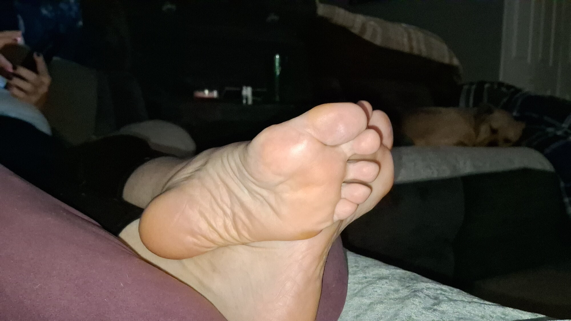 Girlfriend teases me with her soft cute feet