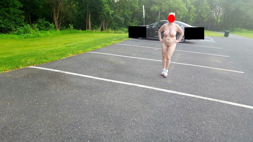 naked parking lot walk #13