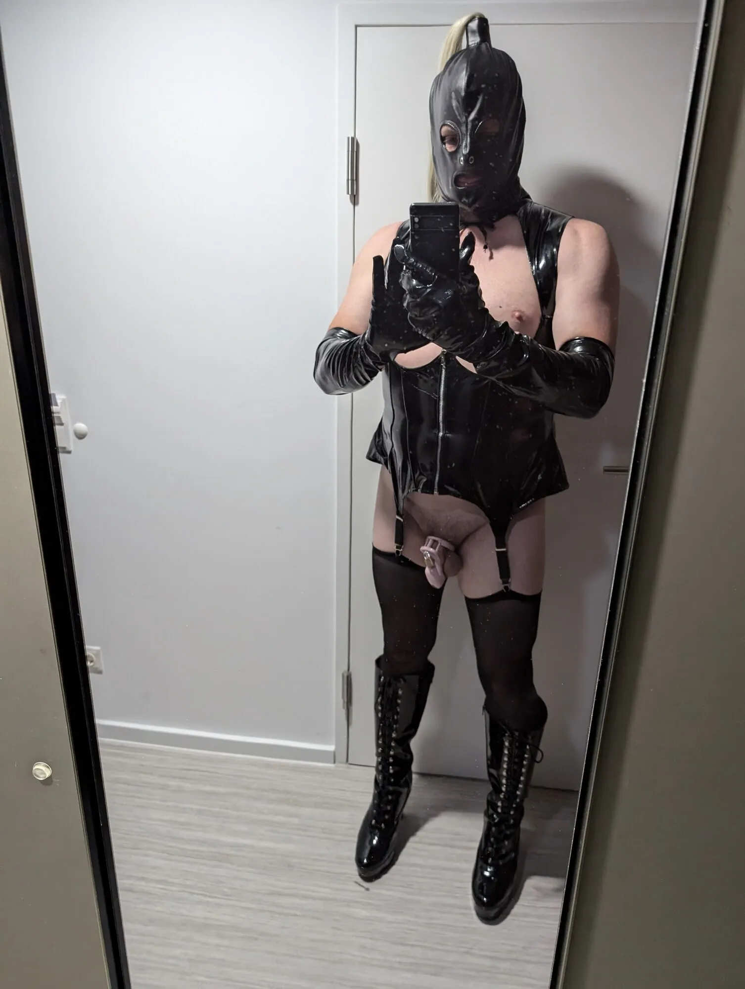 Sissy with a mask.