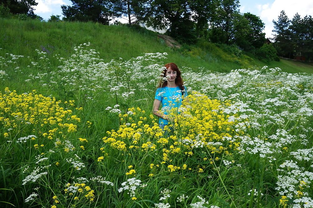My Wife in White Flowers (near Moscow) #3