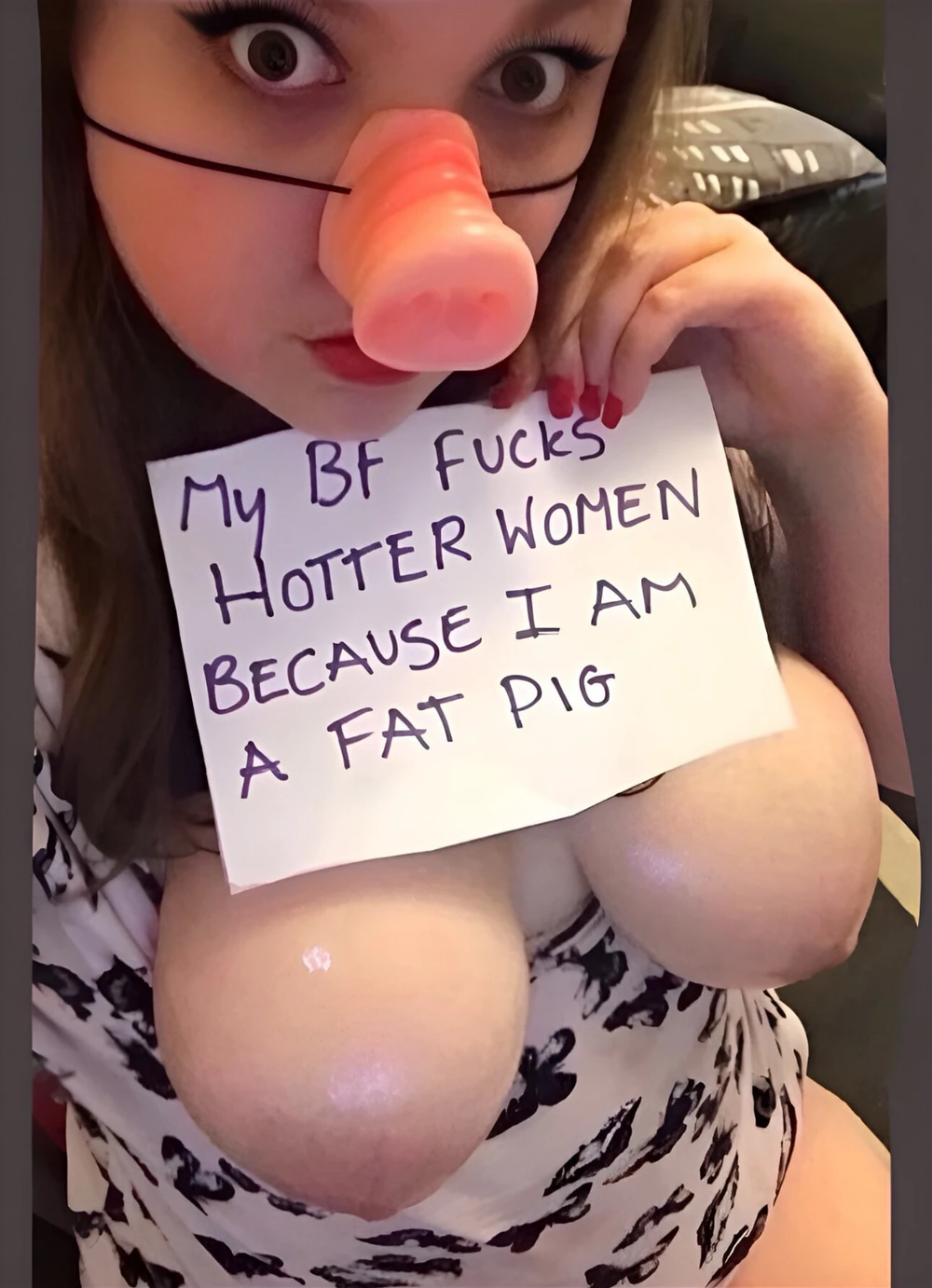 Cuckquean fat pig humiliation