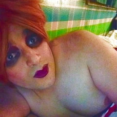 Red and sassy (goth tranny)