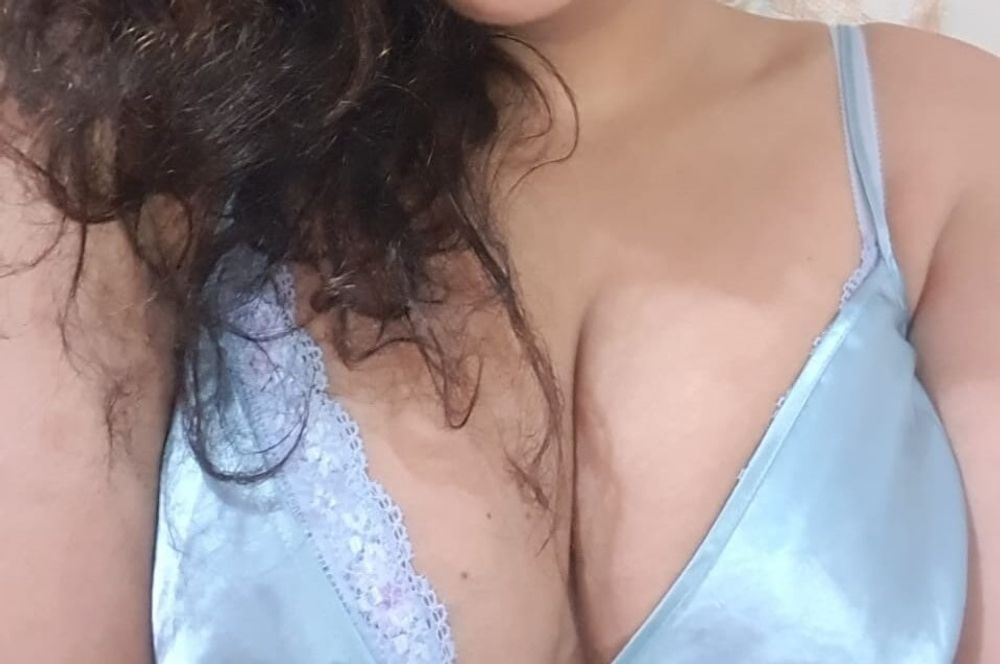 goddess in sexy blue satin dress