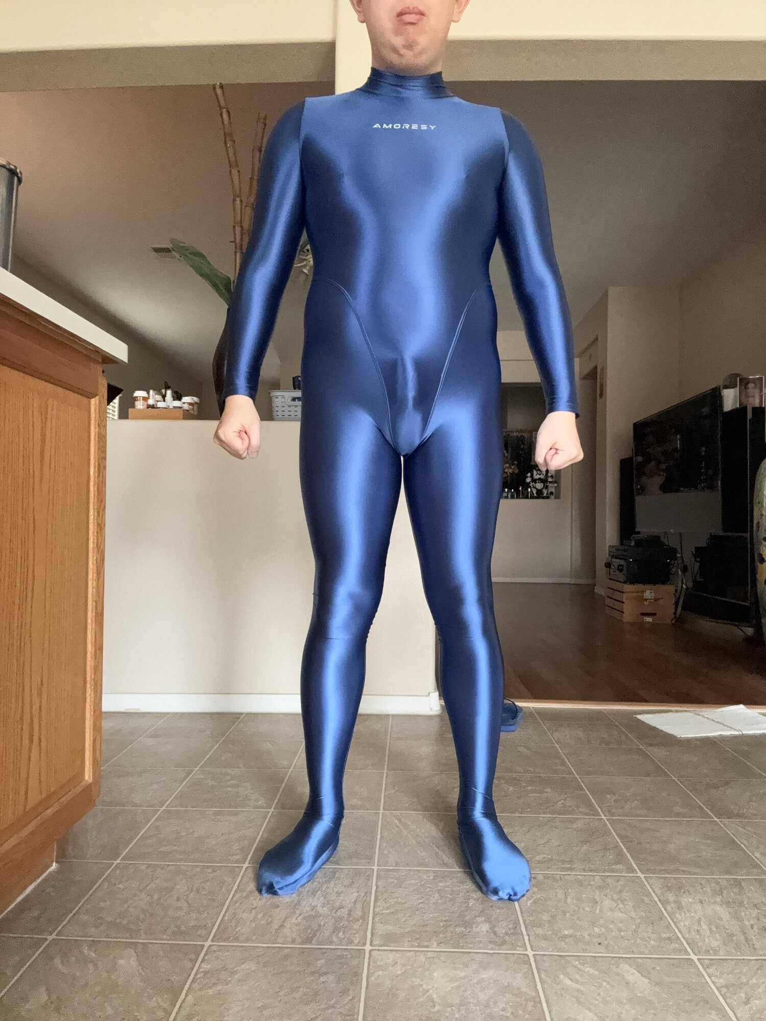 Blå Amoresy spandex kostym