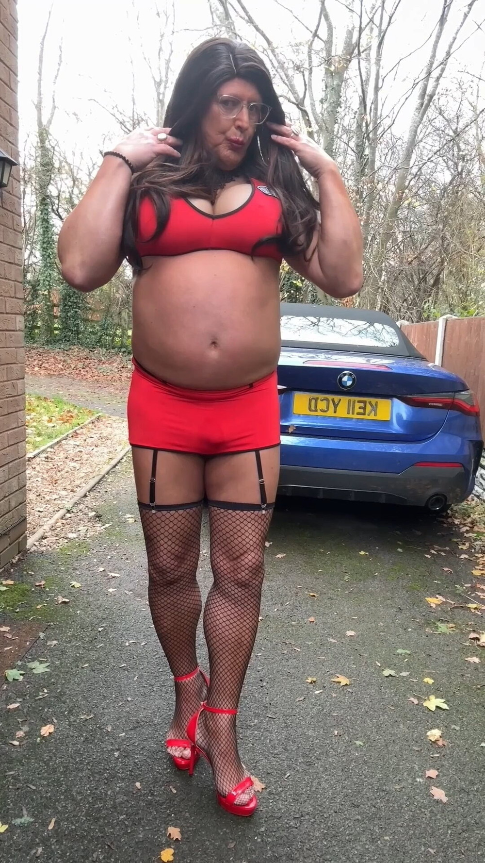 Sexy Crossdresser kellycd2022 in fishnet stockings and heels #35