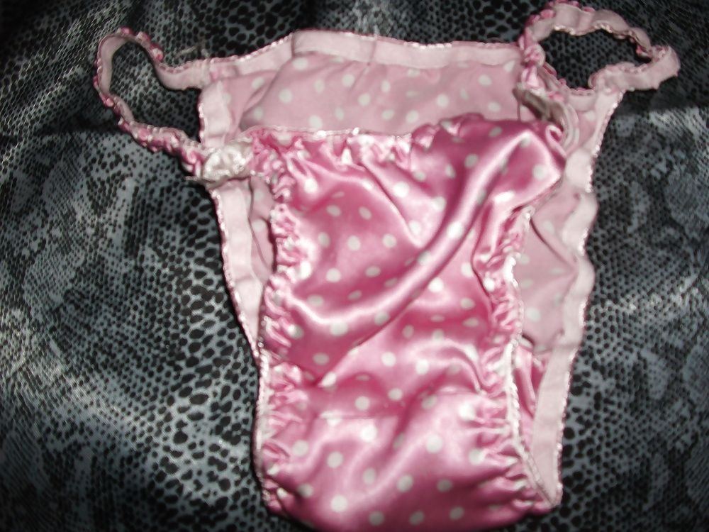A selection of my wife's silky satin panties #18