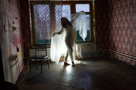 Ghost in a-maj in abandoned House