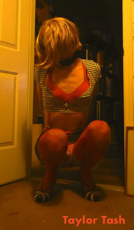 in red lace stockings for cock #2